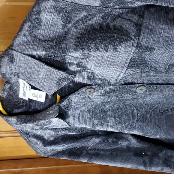 Coldwater Creek Gray Jacket Slub Weave Fabric Button Embellished Petite Medium - Picture 5 of 7